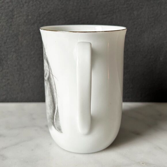 Otagiri Bunny Rabbit Mug Japan Jonah's Workshop - White Porcelain Coffee Cup - Picture 4 of 6